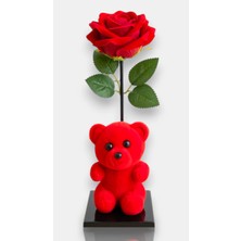 Generic Saraçoğlu Store Kişiye Özel Tasarımlı Gül ve Ayıcık - Anlamlı Hediye Seti