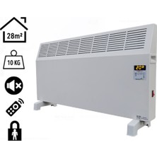 Elektrokonfor Konvektör 2500W Dijital Elektrikli Isıtıcı Beyaz