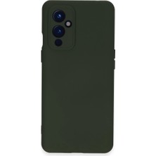 One Plus 9 Kılıf Nano Içi Kadife Silikon - Koyu Yeşil