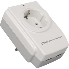 Powermaster PM-18721 Akım Korumalı Tekli Priz