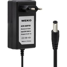 Weko 14.4 Volt - 1 Amper 5.5*2.5 Uçlu Plastik Işıklı Kasa Priz Tip Adaptör