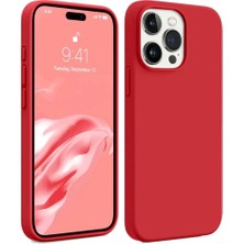 Iphone 15 Pro Kılıf First Silikon - Kırmızı