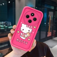Ucuc Redmi A4 Uyumlu Pembe Kırmızı Silikon Kılıf Darbeye Dayanıklı Kamera Koruma