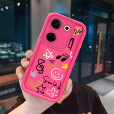 Ucuc Tecno Camon 20 Pro 4g Uyumlu Pembe Kırmızı Silikon Kılıf Darbeye Dayanıklı Kamera Koruma