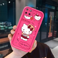 Ucuc Realme C25/C25S Uyumlu Pembe Kırmızı Silikon Kılıf Darbeye Dayanıklı Kamera Koruma