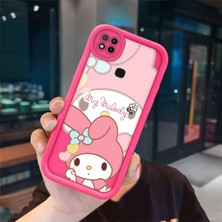 Ucuc Redmi 9C/10A Uyumlu Pembe Kırmızı Silikon Kılıf Darbeye Dayanıklı Kamera Koruma