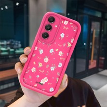 Ucuc Samsung Galaxy A16 4g/5g Uyumlu Pembe Kırmızı Silikon Kılıf Darbeye Dayanıklı Kamera Koruma