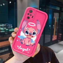 Ucuc Redmi Note 10 Pro Uyumlu Pembe Kırmızı Silikon Kılıf Darbeye Dayanıklı Kamera Koruma