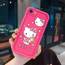 Ucuc iPhone 7/8/se 2020 2022 Uyumlu Pembe Kırmızı Silikon Kılıf Darbeye Dayanıklı Kamera Koruma