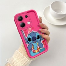 Ucuc Redmi Note 13 4g Uyumlu Pembe Kırmızı Silikon Kılıf Darbeye Dayanıklı Kamera Koruma