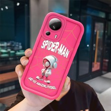 Ucuc Mi 13 Lite Uyumlu Pembe Kırmızı Silikon Kılıf Darbeye Dayanıklı Kamera Koruma