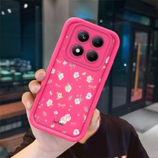 Ucuc Redmi Note 14 Pro Plus+ 5g Uyumlu Pembe Kırmızı Silikon Kılıf Darbeye Dayanıklı Kamera Koruma