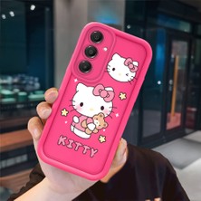 Ucuc Samsung Galaxy A16 4g/5g Uyumlu Pembe Kırmızı Silikon Kılıf Darbeye Dayanıklı Kamera Koruma