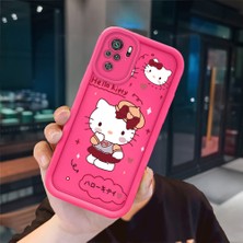 Ucuc Redmi Note 10 4g/note 10S Uyumlu Pembe Kırmızı Silikon Kılıf Darbeye Dayanıklı Kamera Koruma