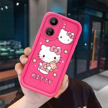 Ucuc Poco C65 Uyumlu Pembe Kırmızı Silikon Kılıf Darbeye Dayanıklı Kamera Koruma