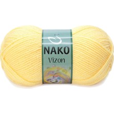 MiraLive 5 Adet Vizon Premium Akrilik El Örgü Ipi Yünü Renk NO:215 Saman Sarı