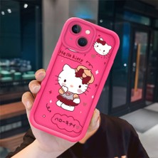 Ucuc iPhone 13 Uyumlu Pembe Kırmızı Silikon Kılıf Darbeye Dayanıklı Kamera Koruma