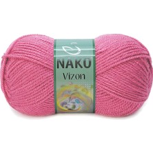 MiraLive 5 Adet Vizon Premium Akrilik El Örgü Ipi Yünü Renk NO:180 Kuru Gül