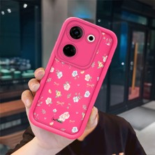 Ucuc Tecno Camon 20 Pro 4g Uyumlu Pembe Kırmızı Silikon Kılıf Darbeye Dayanıklı Kamera Koruma