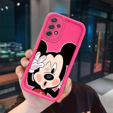 Ucuc Samsung Galaxy A72 Uyumlu Pembe Kırmızı Silikon Kılıf Darbeye Dayanıklı Kamera Koruma