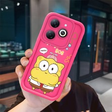 Ucuc Tecno Spark Go 2024 Uyumlu Pembe Kırmızı Silikon Kılıf Darbeye Dayanıklı Kamera Koruma