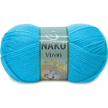 MiraLive 5 Adet Vizon Premium Akrilik El Örgü Ipi Yünü Renk NO:235 Nazar Boncuğu
