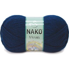 MiraLive 5 Adet Vizon Premium Akrilik El Örgü Ipi Yünü Renk NO:148 Lacivert