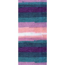 MiraLive 5 Adet Vega Stripe Premium Akrilik El Örgü Ipi Yünü No: 82416