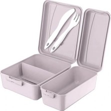 3 Bölmeli Çatal Bıçaklı Beslenme Kabı - Diyet Kabı