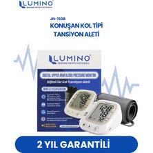 Lumino Türkçe Konuşan Tansiyon Aleti - Pil Dahil & Type-C Girişli - Aritmi Takibi - Büyük Ekran