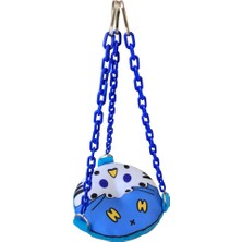 Kuş Arkadaşım Mavi Muhabbet Kuşu Yuvarlak Simit Salıncak Çift Taraflı Yumuşak Oyuncak 20 cm