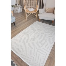 Estiva Home Krem Hasır Desen Sisal Bukle Dokuma Halı – Saçaklı, Kaymaz Taban – Salon, Mutfak ve Çocuk Odası Yolluk Halısı