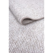 Estiva Home Bej Beyaz Iskandinav Tarzı Bukleli Yumuşak Halı – Bohem Stil, Salon, Oturma Odası, Koridor, Mutfak ve Çocuk Odası Yolluk Halısı