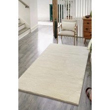 Estiva Home Krem Post Peluş Halı – Ultra Yumuşak, Yıkanabilir, Kaymaz Dot Taban, Antibakteriyel – Salon, Koridor ve Çocuk Odası Halısı