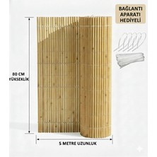 80 cm x 5 Metre Kamış Hasır Balkon Çiti