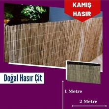 My Family Kamış Hasır Çit Gölgelik Dekoratif Hasır Ürünü 1 Metre x 2 Metre