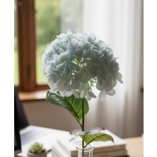 Bakburaya Yapay Çiçekçilik Yapay 75 cm Buz Mavisi Islak Ortanca Ev Vazo Dekor Süsü