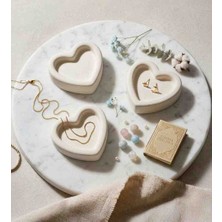 Thedimaro 3’lü Kalp Form Takı & Aksesuar Düzenleyici Set – Dekoratif Minimal Organizer