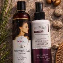 Çare Burada Çareburada Atkuyruğu Özlü Şampuan 400 ml + Biovitals Argan Keratin Saç Bakım Sütü 250 ml