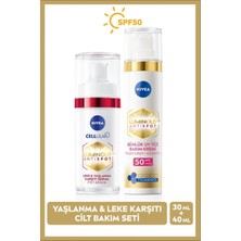 Nivea SPF50 Luminous630 Thiamidol Leke Karşıtı Güneş Koruyucu Krem 40ml Ve Yaşlanma Karşıtı Serum 30ml