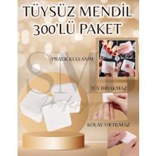 SMB Profesyonel Tüysüz Mendil Ped Oje Çıkarıcı Tırnak Temizleme Mendil (300 Lü Paket)