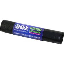 Makay 180 Adet FLOREX-619 Dökk Eco Jumbo Çift Yönlü  20PCS 80X110CM Çöp Torbası 9X20=180 (5282)