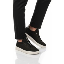 Ayakmod Siyah Nubuk Hakiki Deri Erkek Casual Ayakkabı 140 M