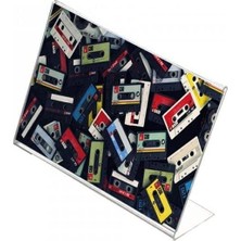 Arte Display L Tipi Yatay 8X5CM Pleksi Masaüstü Şeffaf Föylük Broşürlük Fiyatlık 25LI Paket