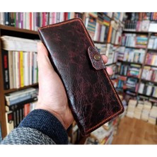 Mahfuz Kesimden Dikime Tamamen El Emeği Gerçek Deri Cüzdan 12 Kart 2 Bölme Alanı (19.4cm*8,5cm) DAK23