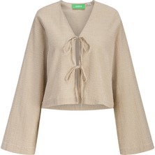 Jack & Jones Kadin V Yaka Bluz - Zoe