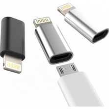 Awei Micro USB Dişi - Lightning Erkek Dönüştürücü Adaptör - Şarj ve Veri Aktarımı