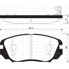SANGSIN Sangsın SP1402 Ön Fren Balata Opel Insıgnıa A 08-17 / Chevrolet Malıbu 12-> / Saab 9.5 10-12 95514525-1605185-22959105-1605236