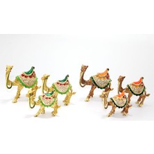 Balkan Grup Swarovski Taşlı 3'lü Deve Figürü Model 2