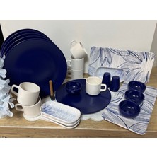 Keramika 6 Kişilik 24 Parça Mat Mavi Kobalt Kahvaltı Takımı